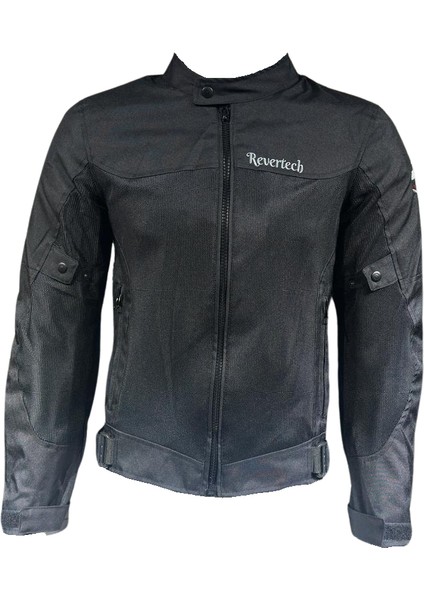 Revertech Aura Siyah / Terletmeyen Fileli Kumaş - Bel, Dirsek ve Sırt Korumalı Motosiklet Montu modelleri
