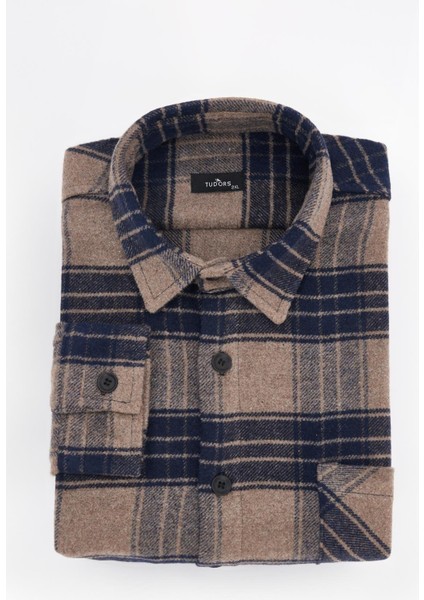 Erkek Big Size Büyük Beden Uzun Kollu Cepli Kareli Kışlık Oduncu Gömlek fiyatları