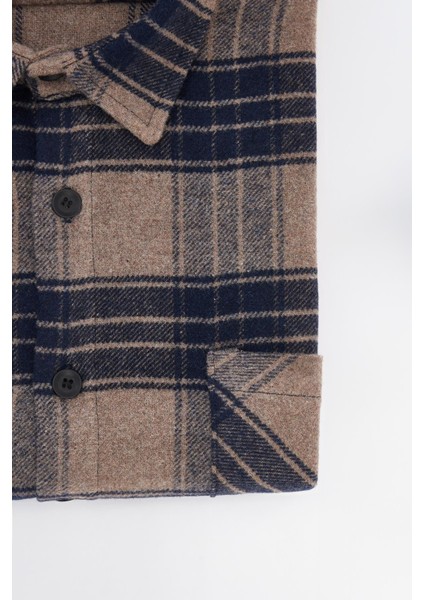 Erkek Big Size Büyük Beden Uzun Kollu Cepli Kareli Kışlık Oduncu Gömlek modelleri