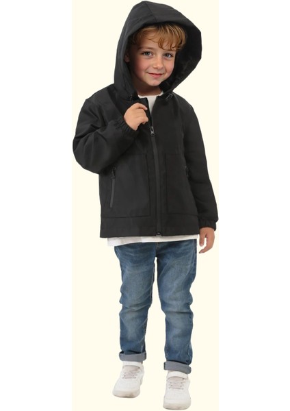 Erkek/Kız Çocuk Kapüşonlu Su ve Rüzgar Geçirmez Cepli Kışlık Yağmurluk fırsatları