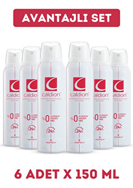 Kadın Deodorant Sprey 150 ml 6 Adet 24 Saat Koruma Sağlayan Klasik Koku fiyatları