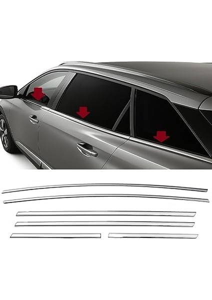 Ekstra Kaliteli Paslanmaz Çelik Pencere Çerçevesi 6 Parça Set 2008 Iı Suv 2020 ve Daha Yeni Modellerle Uyumlu – Premium Krom Yan Pencere Aksesuarları fiyatları
