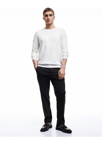 Uzun Kollu Bisiklet Yaka Basic Triko Kazak