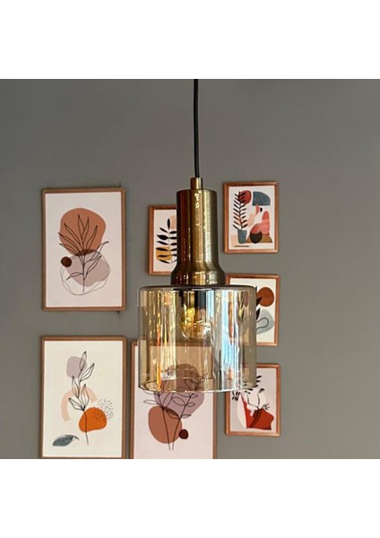 Lille Cam Bal Rengi Sarkıt Avize Gold Fener Başlık Lamba Salon Mutfak Avizeleri Pastane Modelleri fiyatları