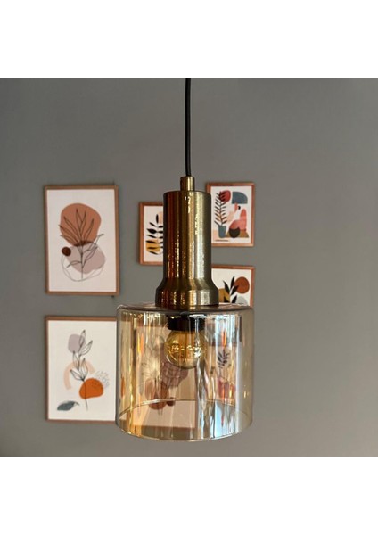 Lille Cam Bal Rengi Sarkıt Avize Gold Fener Başlık Lamba Salon Mutfak Avizeleri Pastane Modelleri modelleri