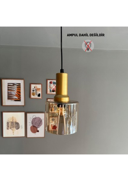 Lille Cam Bal Rengi Sarkıt Avize Gold Fener Başlık Lamba Salon Mutfak Avizeleri Pastane Modelleri