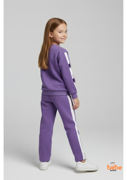 Kız Çocuk 2’li Fiyonklu Eşofman ve Pijama Takımı %100 Pamuklu Rahat Kumaş,şık ,günlük Eşofman Takımı indirimleri