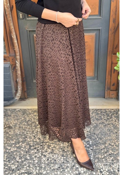 Dantel Etek W-6618 Kahve