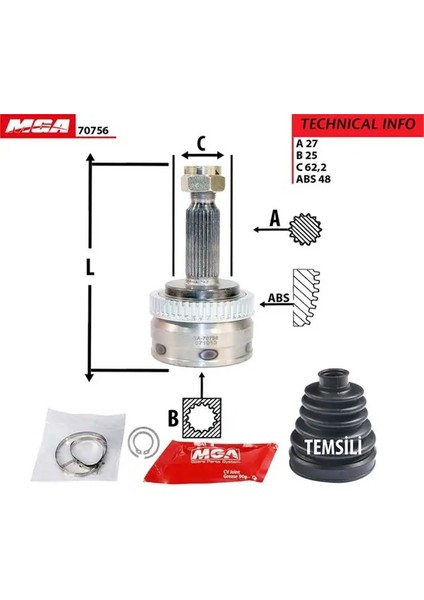 70756 Dis Aks Kafasi