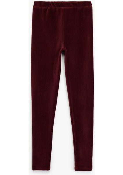 Beli Lastikli Yüksek Bel Basic Kadife Tayt fiyatları