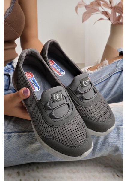 Bsea 575 Füme Memory Foam Kadın Yürüyüş Ayakkabısı