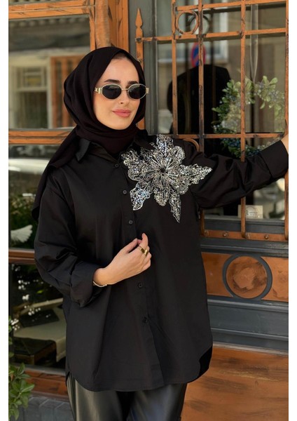 Gömlek 25W8007 Siyah modelleri