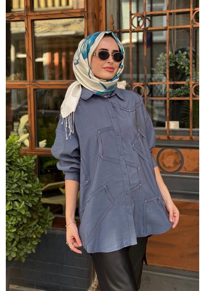 Gömlek W-6146 Indigo