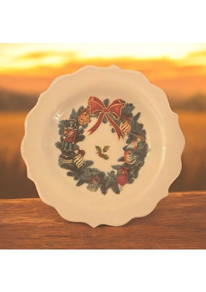 Yeniyıl, Çelenk, Kurşun Asker Desenli Duvar Tabağı, Duvar Dekorasyon, Seramik Tabak