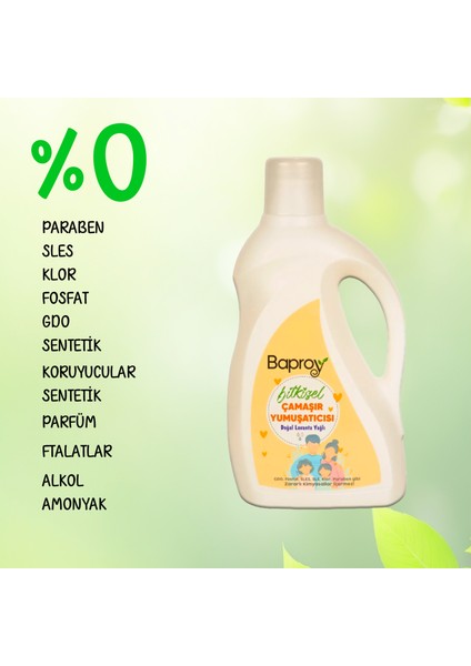 Bitkisel Çamaşır Deterjanı 2 lt + Bitkisel Çamaşır Yumuşatıcısı Doğal Lavanta Yağlı 1 lt modelleri