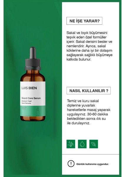 Yeşil Sakal Serumu 30 ml modelleri