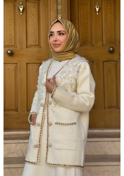 Hırka 25W6003 Ekru modelleri