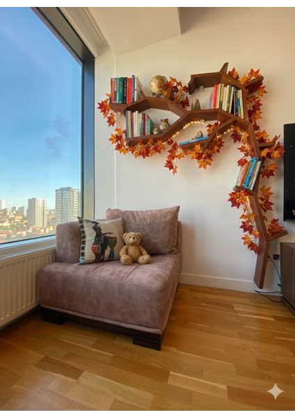 Koyu Meşe Eğilen Ağaç Kitaplık/raf fiyatları