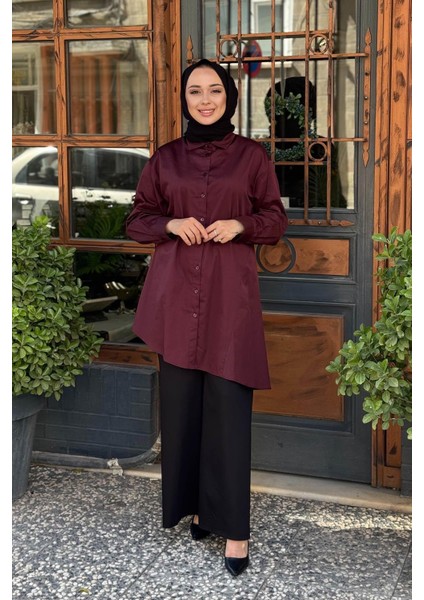 Almarwah Gömlek 101996 Bordo