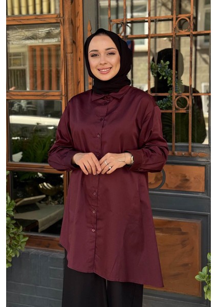 Almarwah Gömlek 101996 Bordo modelleri