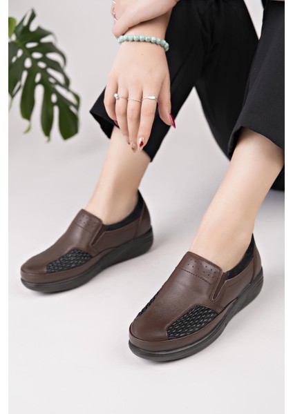 42631 Kahve Hakiki Deri Kemik Çıkıntı Kadın Ayakkabı fiyatları