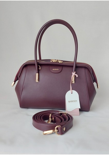 261SV826 Model Sarach Marka Bordo Renk El ve Omuz Çantası