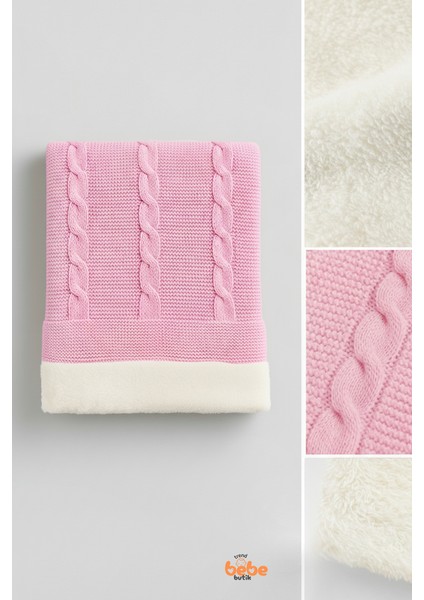 Çi Peluş Polar Triko Örgü Bebek Battaniyesi Kalın,yumuşak,saç Örgü Desenli Polar Bebek Battaniyesi