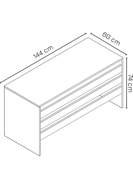Karin Çalışma Ofis Masası | Beyaz - Safir Meşe indirimleri