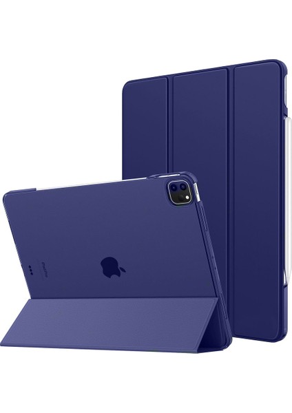 Apple iPad Pro 11 M5 (2025) Kalemlikli Standlı Yarı Saydam Hard Pc Kılıf