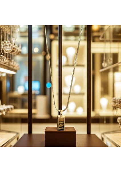 Kadın Külçe Kolye Çelik Altın Renk Kolye Gold Kolye Külçe Figürlü Paslanmaz Çelik Kadın Kolye Paslanmaz Çelik Kolye Kararmayan Kolye Günlük Kolye Şık Kolye Kadın Takı Külçe Kolye Çelik Kadın Kolye modelleri