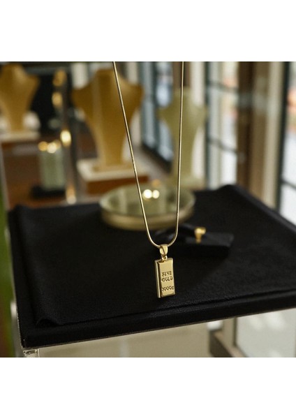 Kadın Külçe Kolye Çelik Altın Renk Kolye Gold Kolye Külçe Figürlü Paslanmaz Çelik Kadın Kolye Paslanmaz Çelik Kolye Kararmayan Kolye Günlük Kolye Şık Kolye Kadın Takı Külçe Kolye Çelik Kadın Kolye indirimleri