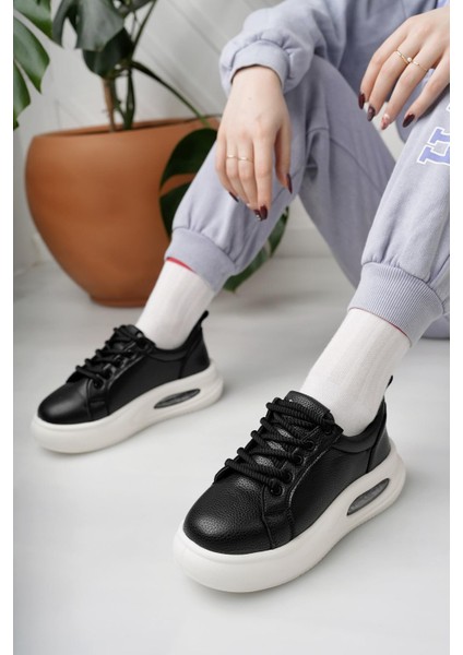 Dvm 5750 Siyah Beyaz Havalı Taban Kadın Sneakers indirimleri