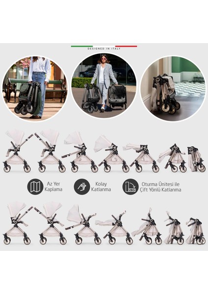 Rotabile Premium Travel Sistem Bebek Arabası Gri modelleri