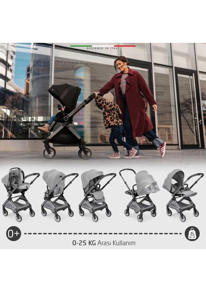 Rotabile Premium Travel Sistem Bebek Arabası Gri fırsatları