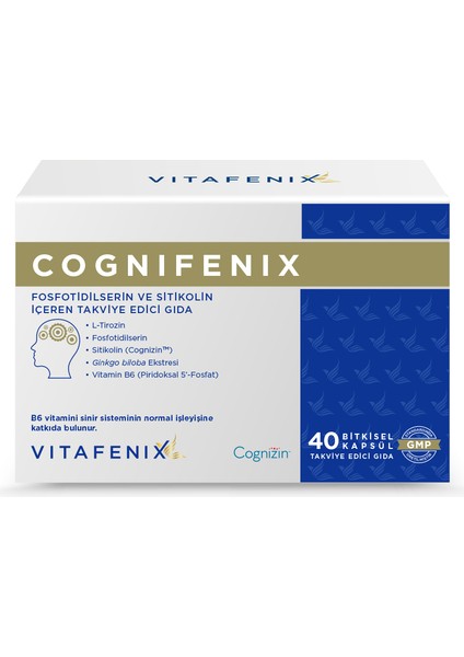 Cognifenix Fosfotidilserin ve Sitikolin Içeren Takviye Edici Gıda 40 Kapsül