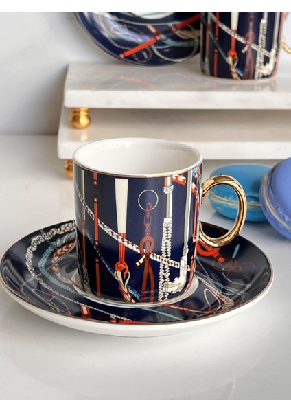 Türk Kahve Fincanı Asorti Siyah 2 Kişilik 4 Parça fiyatları