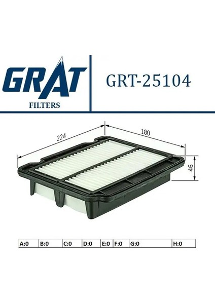 25104 Hava Filtresi 96536696