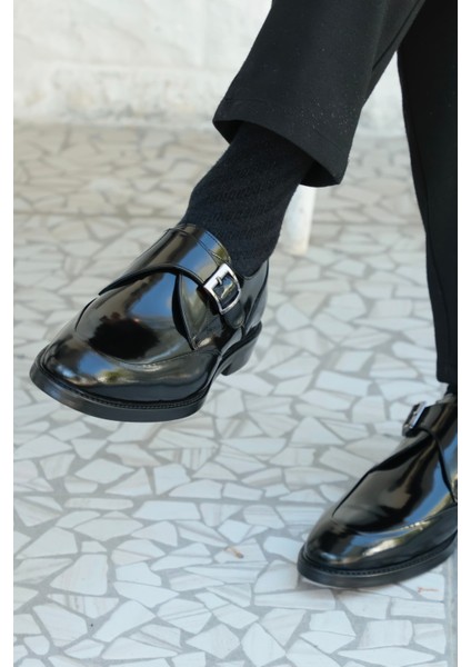 Hakiki Deri Bordo Klasik Erkek Kösele Ayakkabı - K166