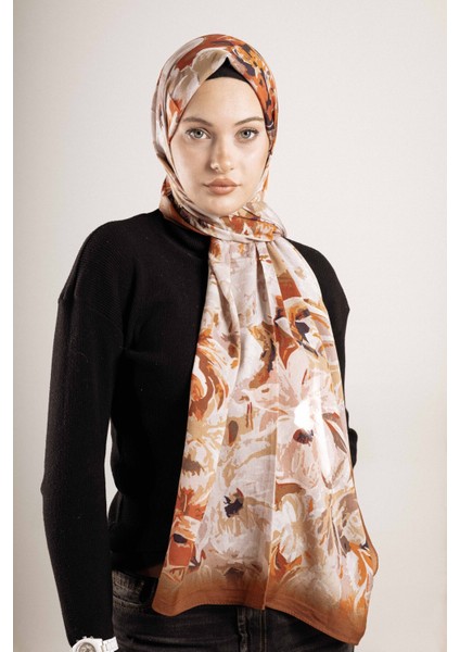 Desenli Pamuk İpek Şal Desen-2