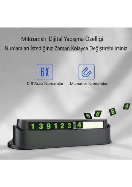 Fosforlu Araç Içi Numaratör Araba Park Tel Numaralık Park Telefon Numarası Parktel fırsatları