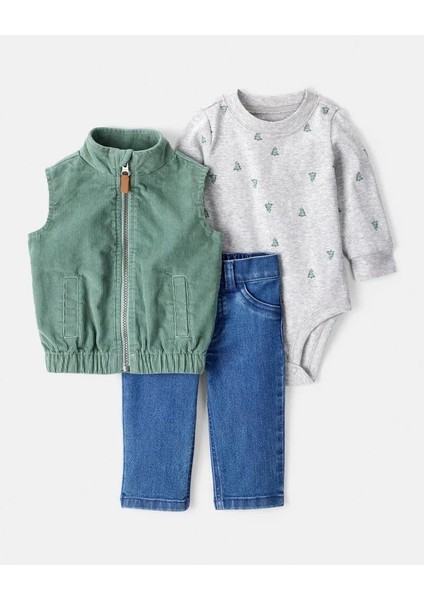 Erkek Bebek Yelekli Set CTR-1T604310