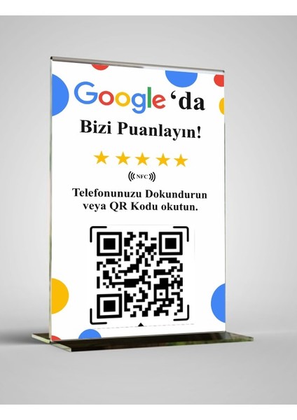 Google Yorum Kartı Google Harita Nfc & Qr Destekli