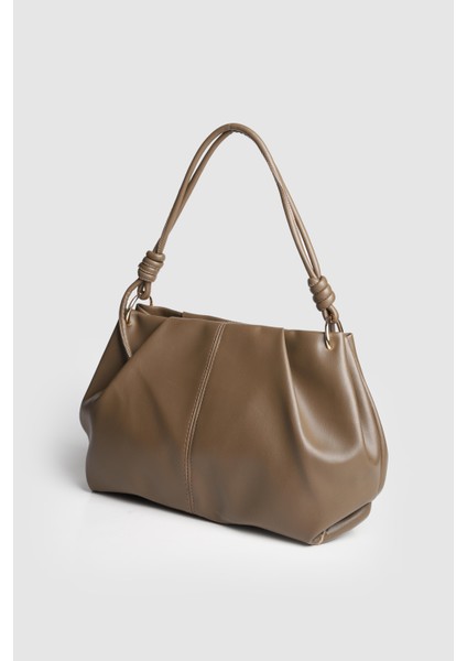 Lagraccio Paris Kadın Brale Yumuşak Deri El ve Omuz Çantası Koyu Vizon