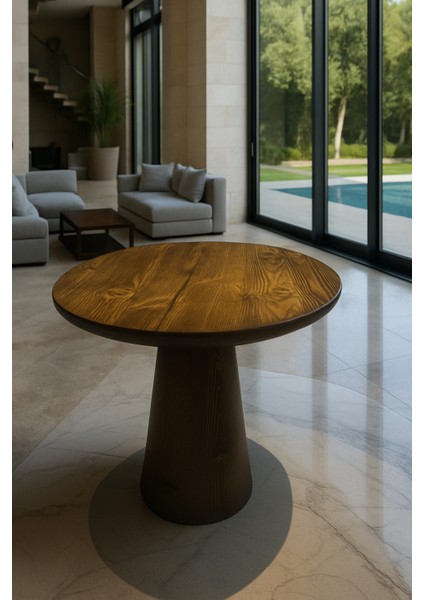 Nord Ahşap Orta Sehpa Ceviz Renk Mantar Sehpa