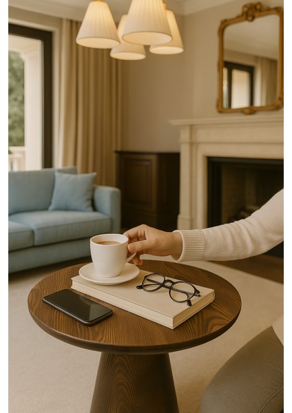 Nord Ahşap Orta Sehpa Ceviz Renk Mantar Sehpa fiyatları