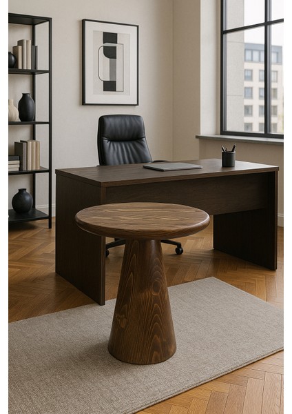 Nord Ahşap Orta Sehpa Ceviz Renk Mantar Sehpa modelleri