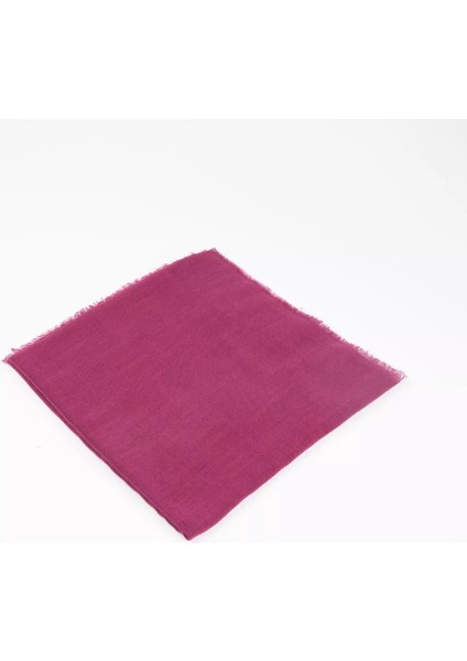 Flamlı Pamuklu Eşarp (96X96 Cm. Mor)