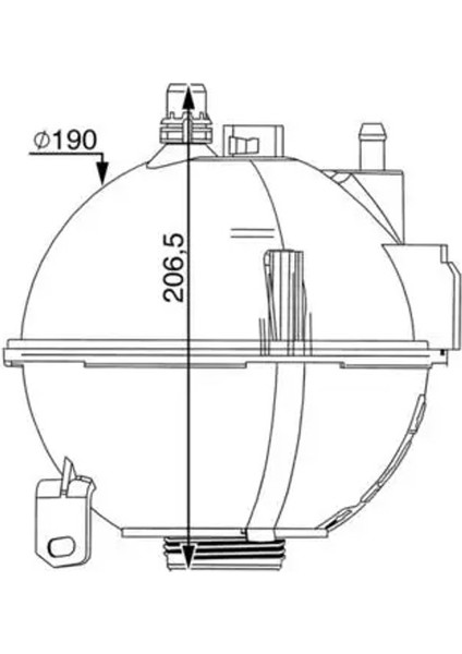CRT210000S Yedek Su Deposu 17138616418