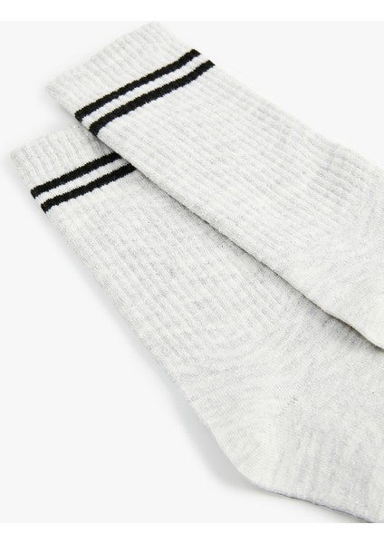 Çizgili Pamuklu Tenis Çorabı modelleri