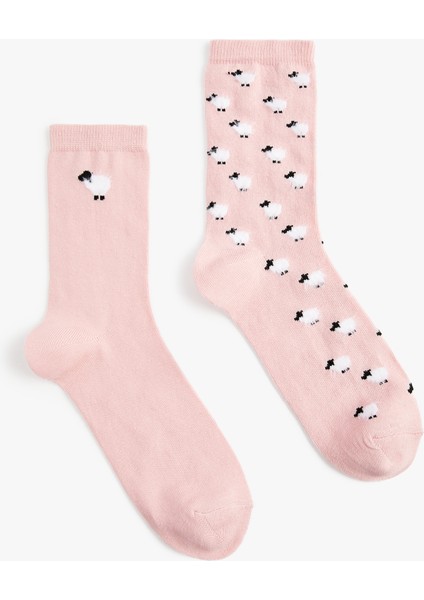 Koyun Desenli 2'li Soket Çorap Seti fiyatları